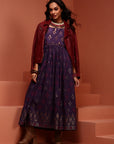 Violet Printed Gathered Dress