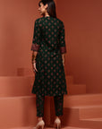 Green A line Kurta Set