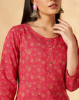 Fuchsia Flared Kurta