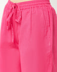 Pink Straight Cotton Pants