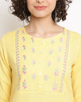Floral Yellow Kurta