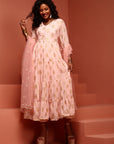 Light Pink Tiered Georgette Dress