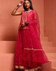 Fuchsia Printed Lehenga Set