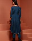 Teal Shantoon Gathered Kurta