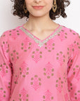 Gota-Patti Pink Straight Kurta