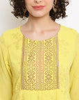 Yellow Anarkali Kurta Set