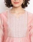 Pink Straight Kurta Set