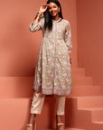 Green Printed Cotton Kurta