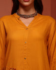 Stylish Mustard Printed Kurta