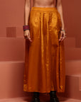 Mustard A Line Kurta Palazzo Set
