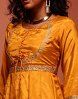 Yellow Kalidar Kurta Set