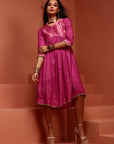 Pink Shantoon Gathered Kurta