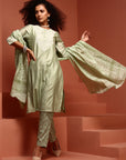 Sage Green Chikankari Kurta Set