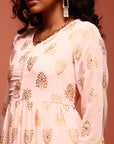 Light Pink Tiered Georgette Dress