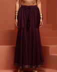 Kalidar Purple Printed Kurta Set