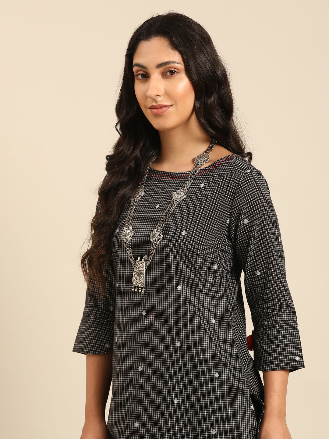 Black Staright Kurta Pant Set