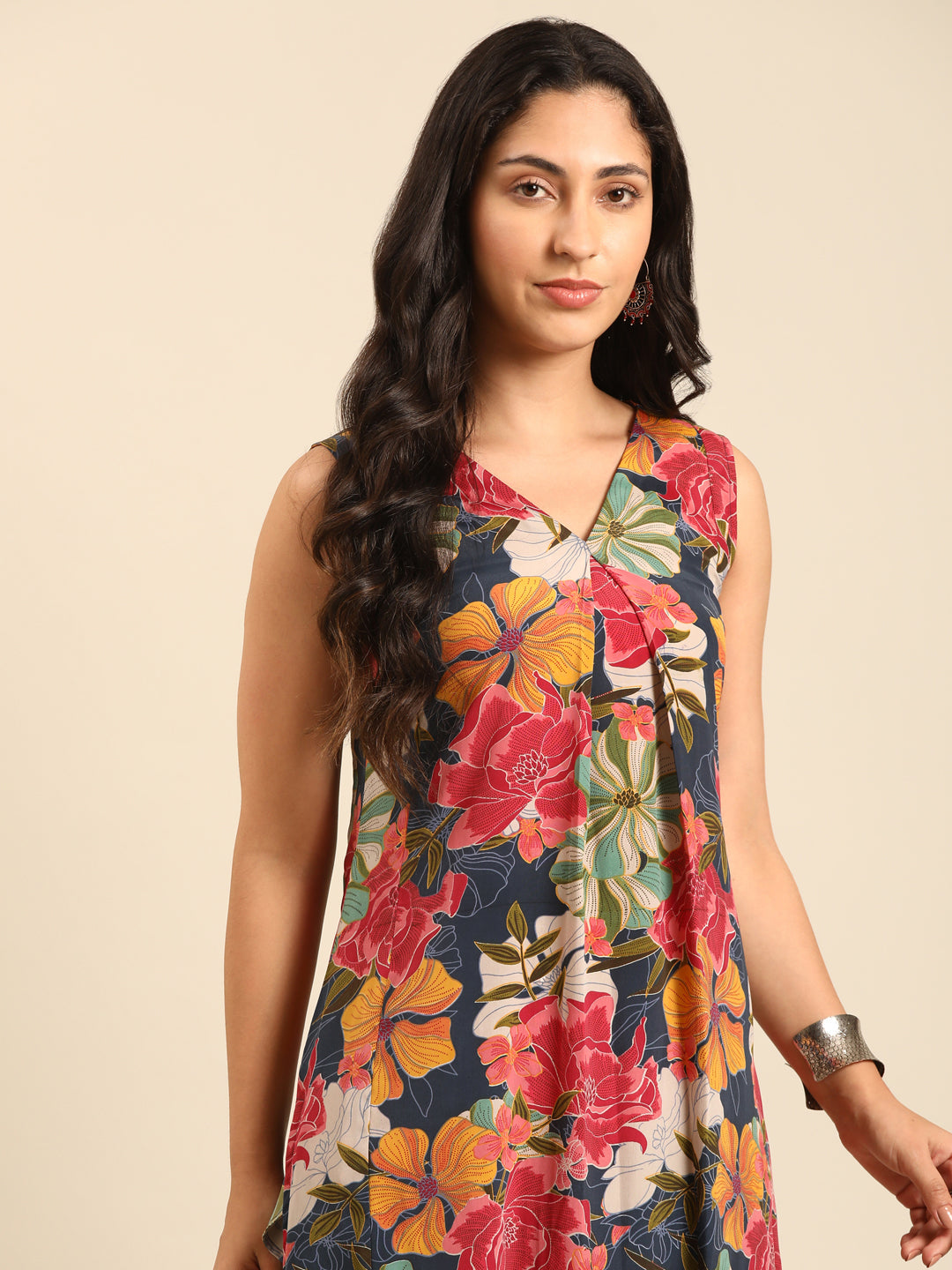 Multicolor Floral Print Kurta Set