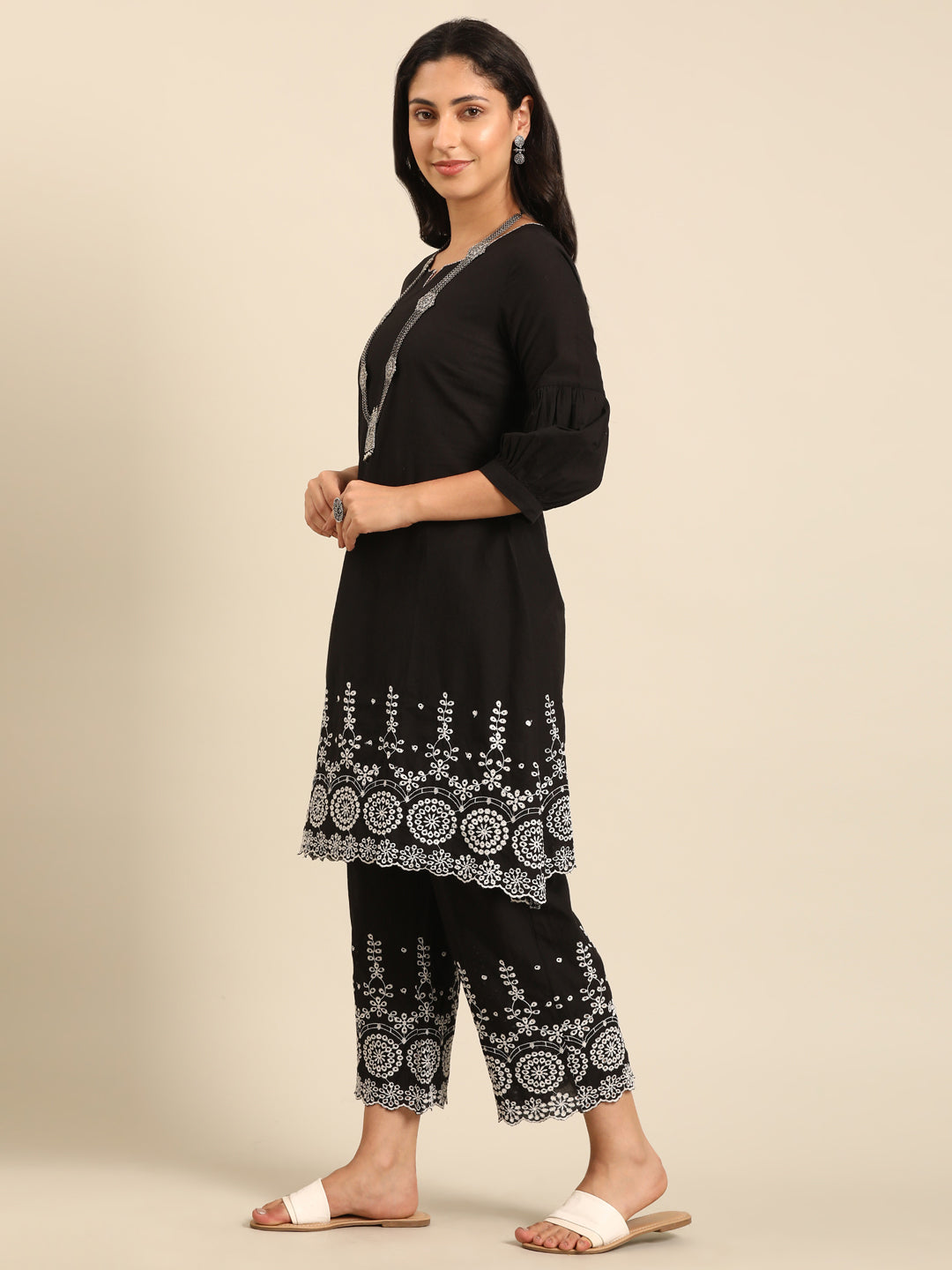 Monochrome Black Kurta Set