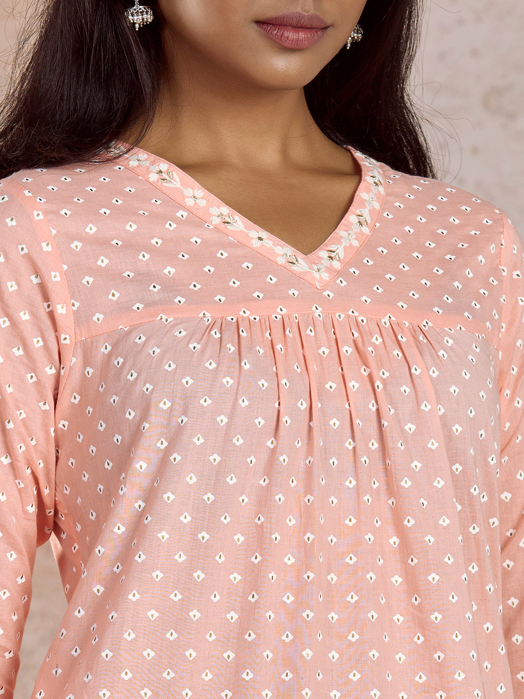Pink Stylis Straight Kurta