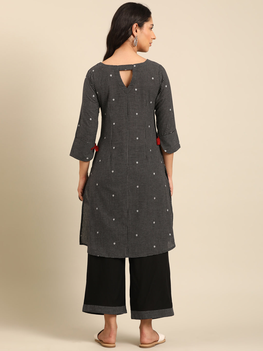 Black Staright Kurta Pant Set