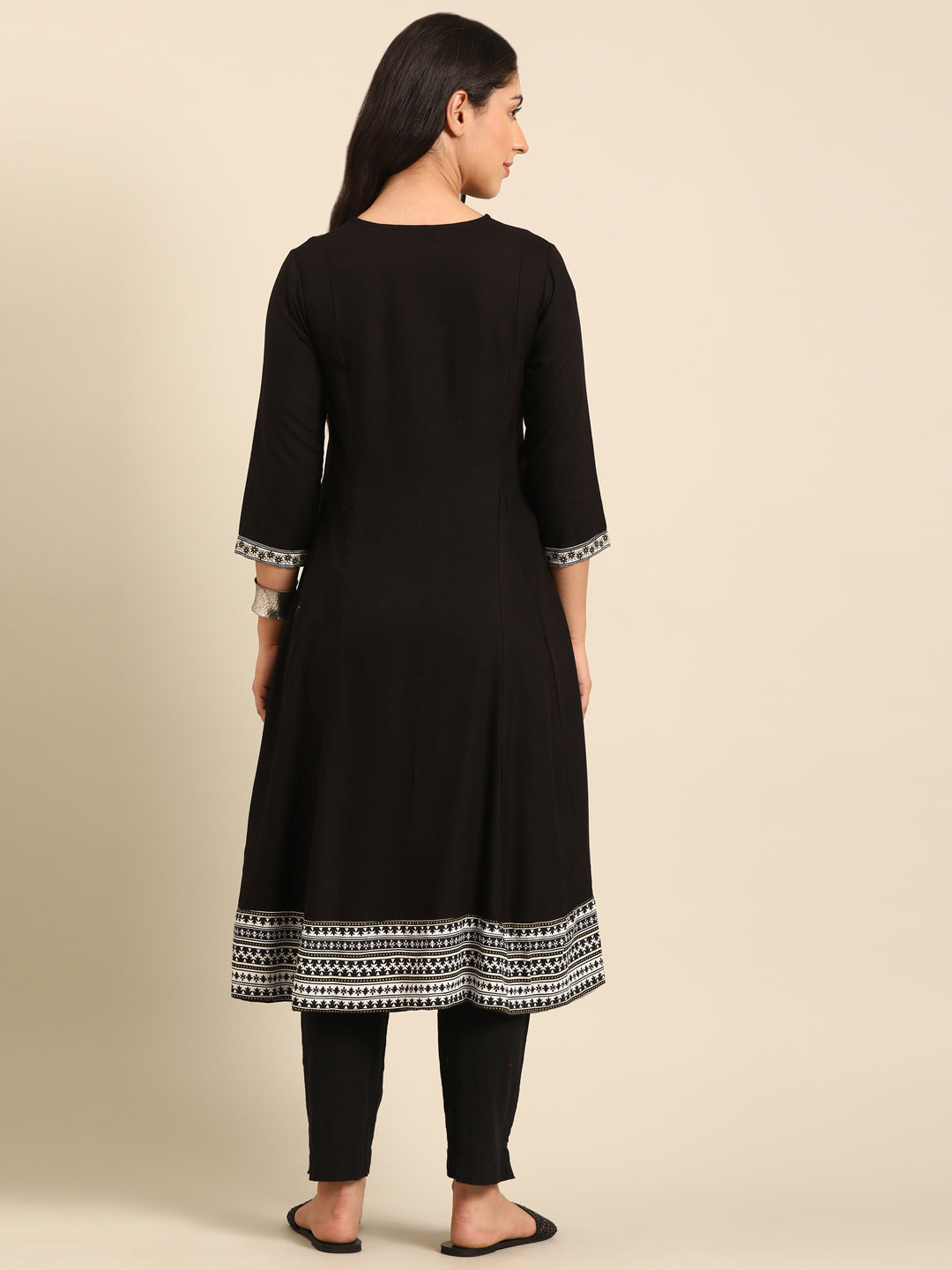 Black Monochrome Kurta