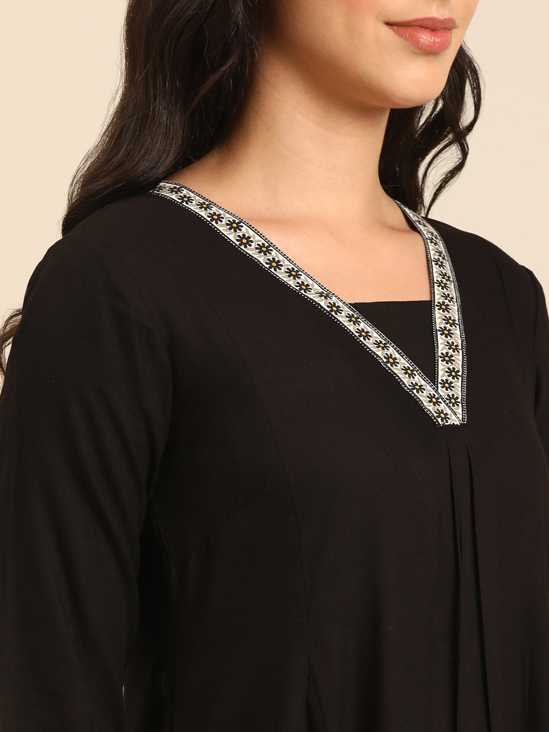 Black Monochrome Kurta