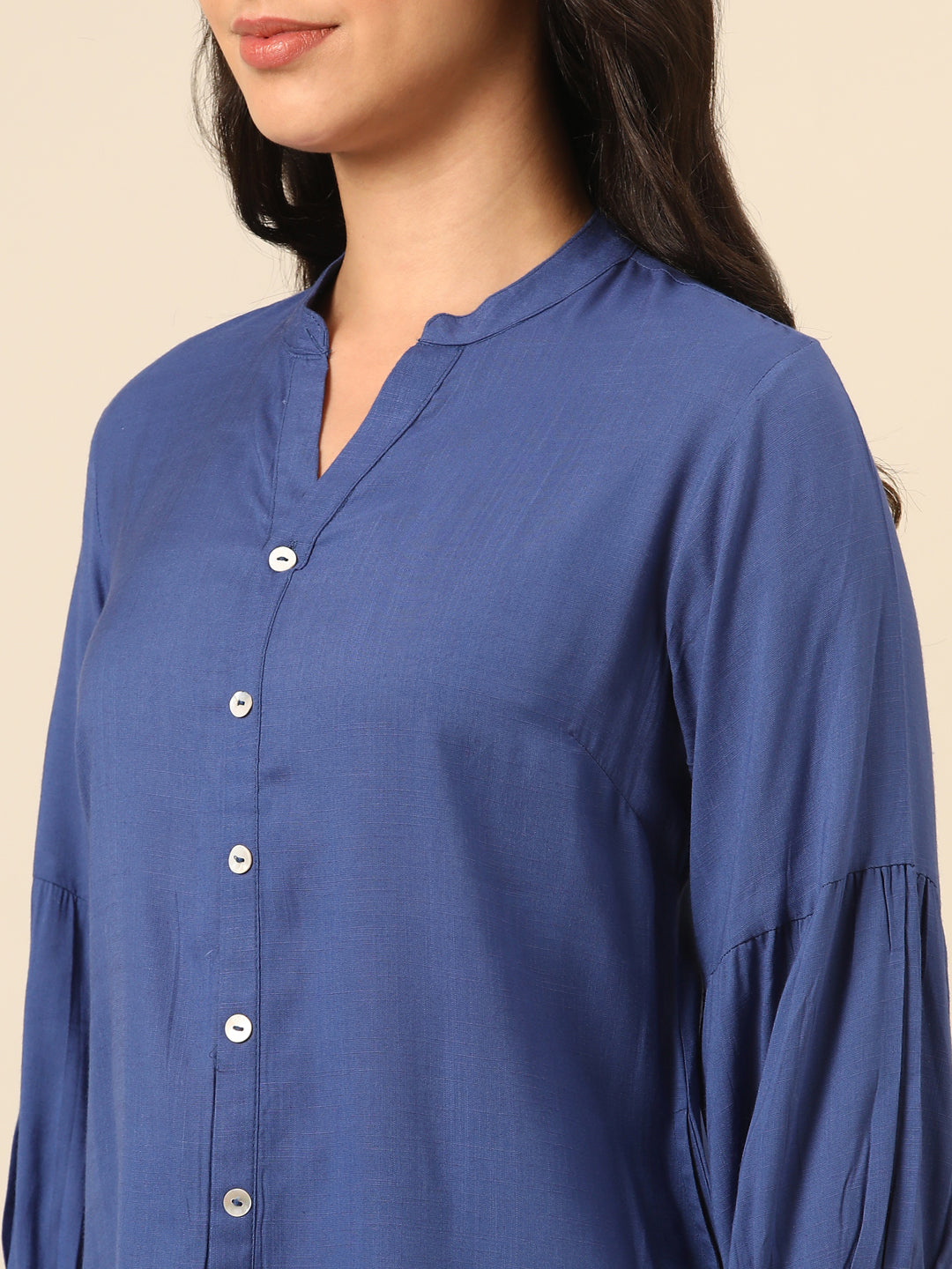 Indigo Rayon A-Line Top