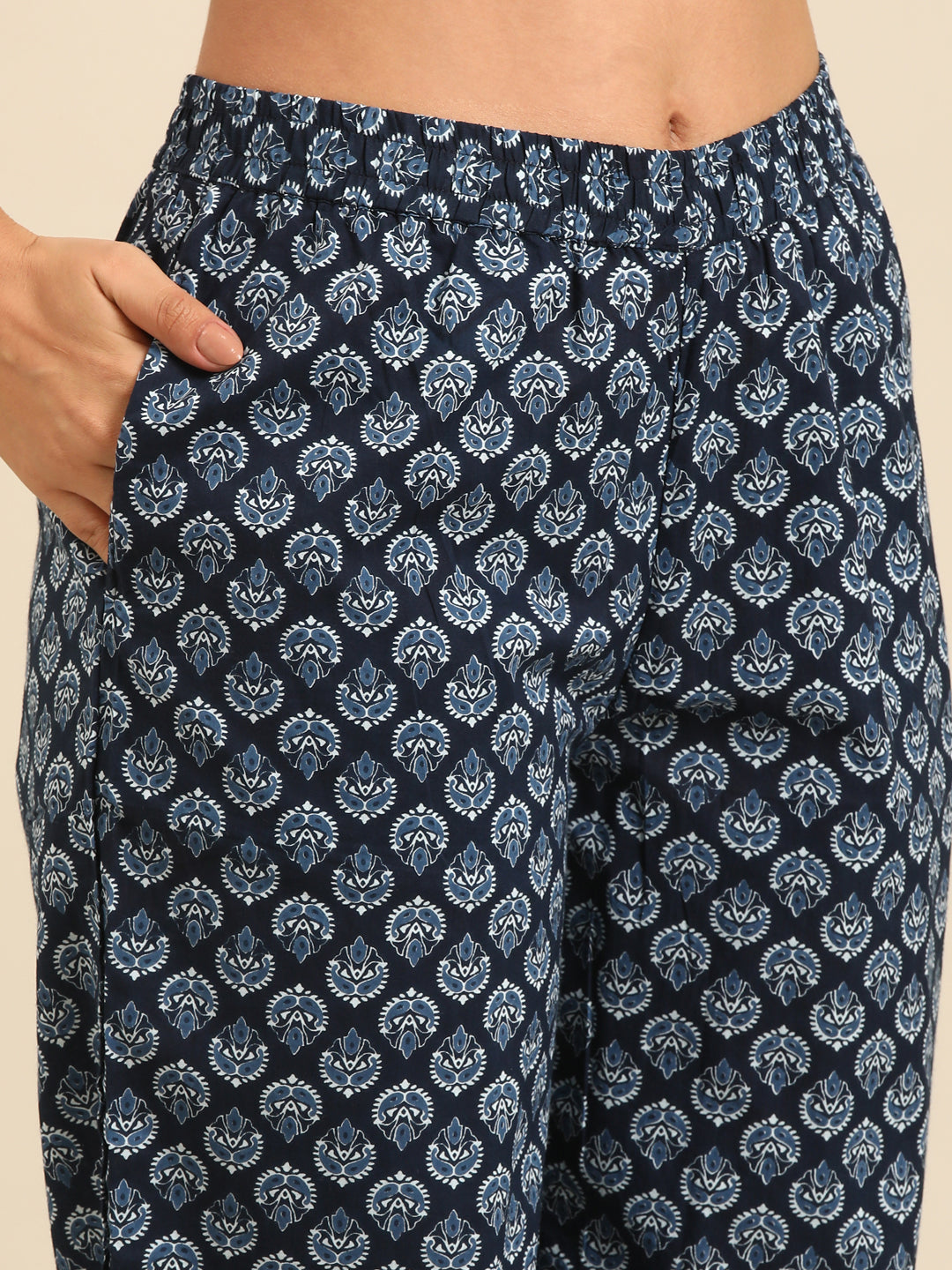 Indigo Printed Kurta Pant Set