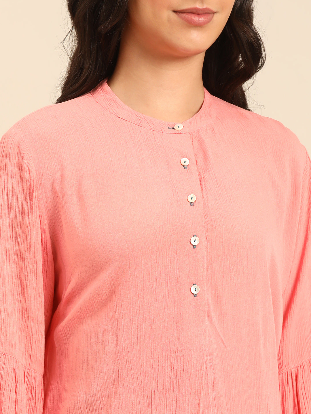 Coral Straight Kurta Pant Set