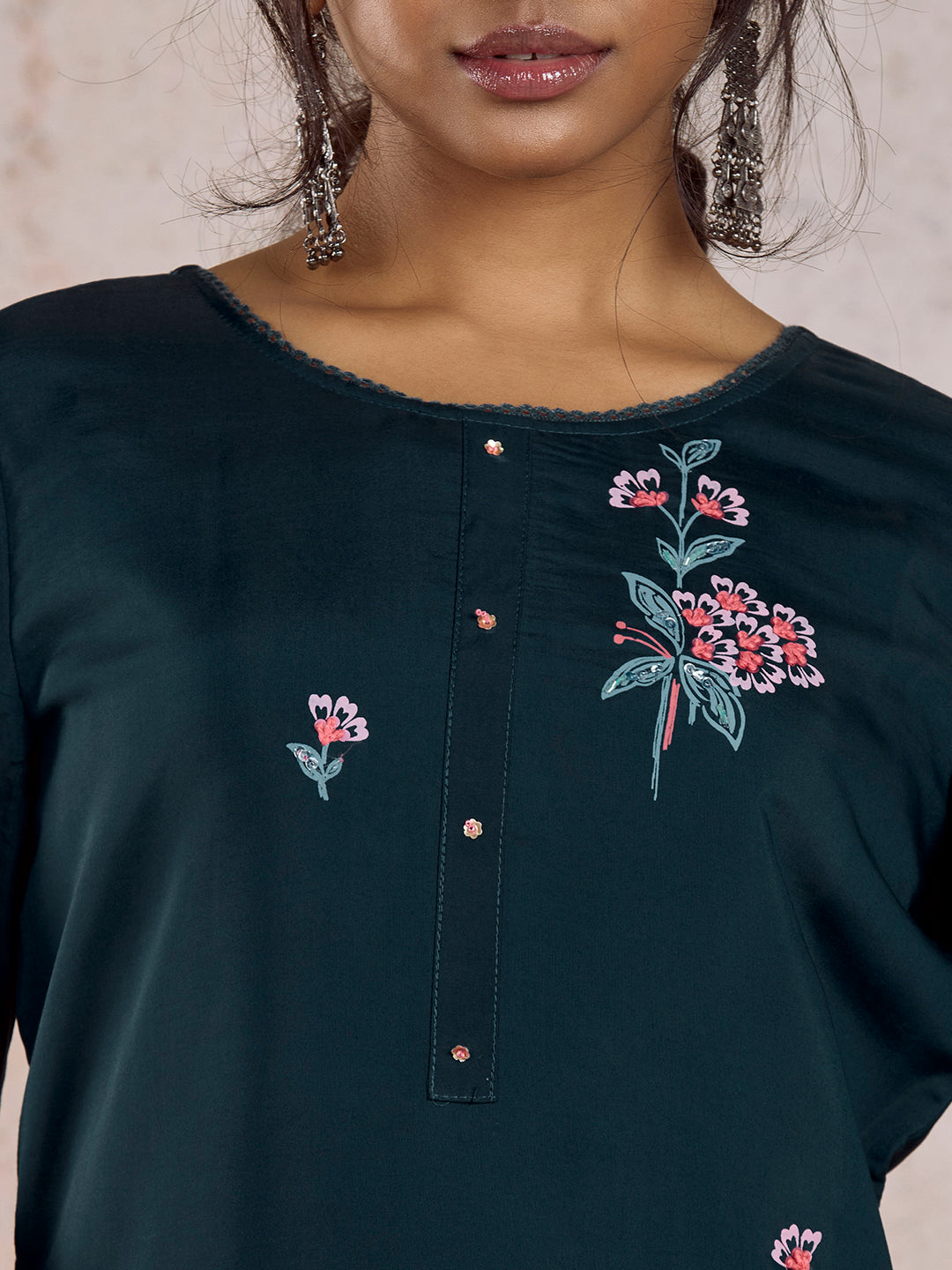 Blue Embroidered Kurta Set