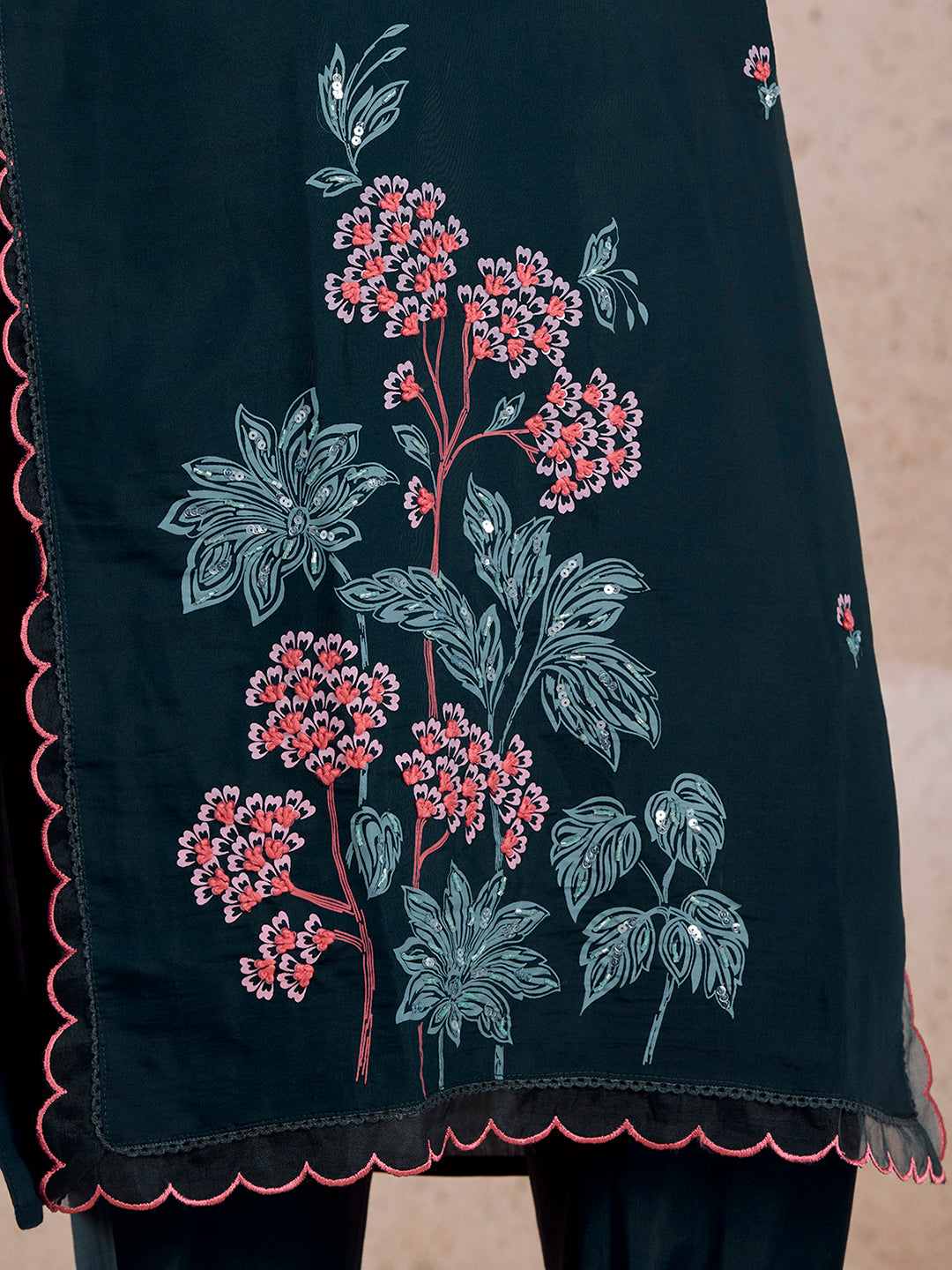 Blue Embroidered Kurta Set
