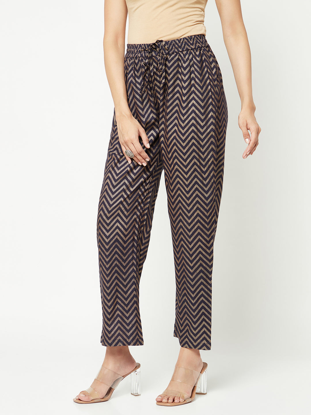 Printed straight pant