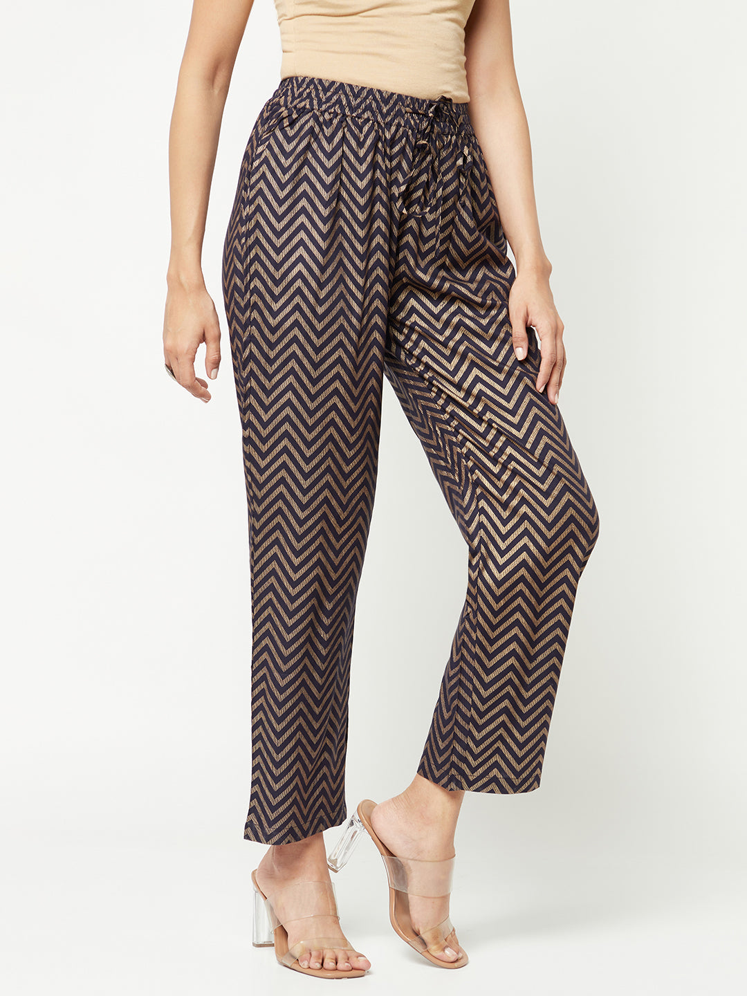 Printed straight pant