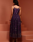 Violet Printed Gathered Dress