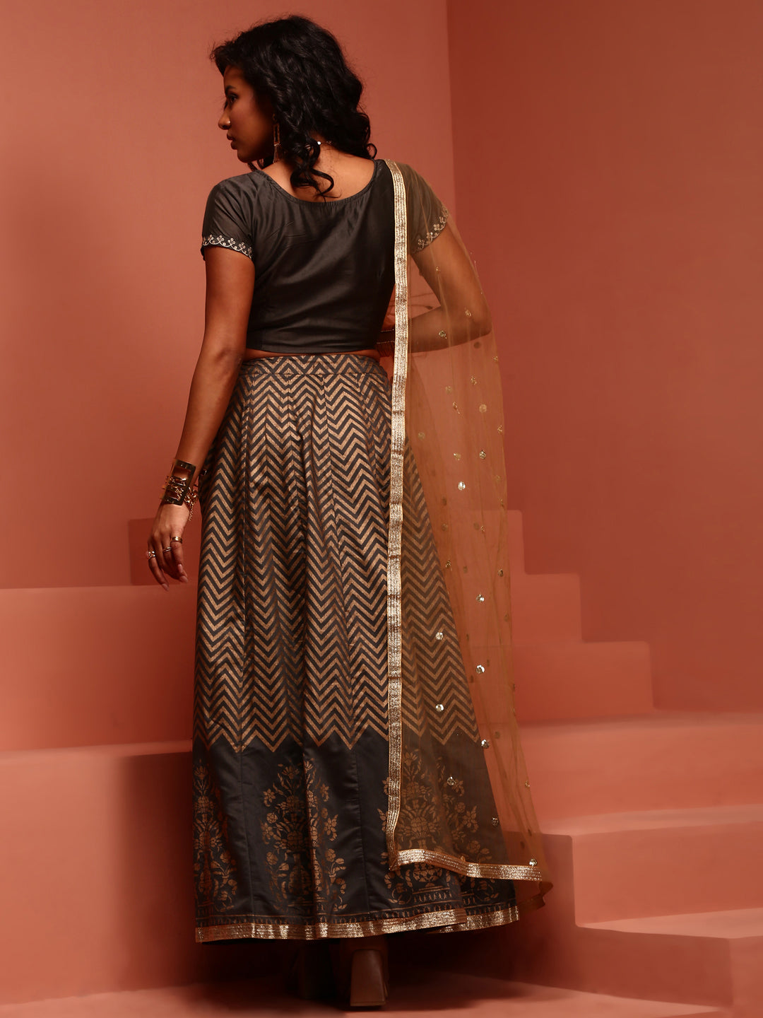 Blank Chanderi Lehenga