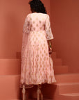 Light Pink Tiered Georgette Dress