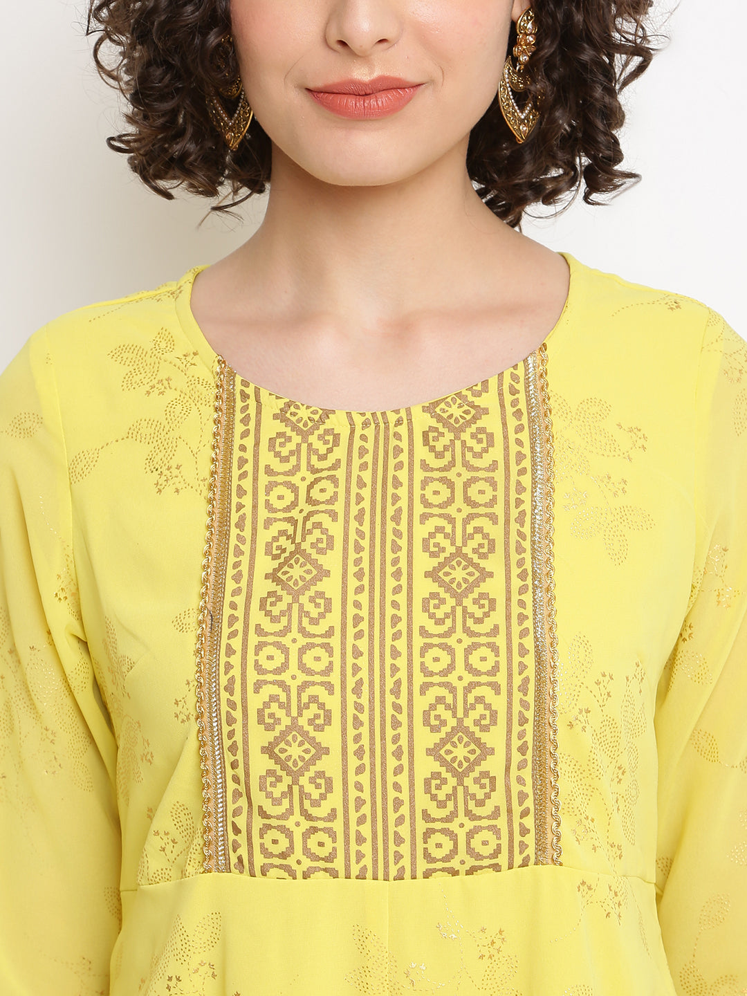 Yellow Anarkali Kurta Set
