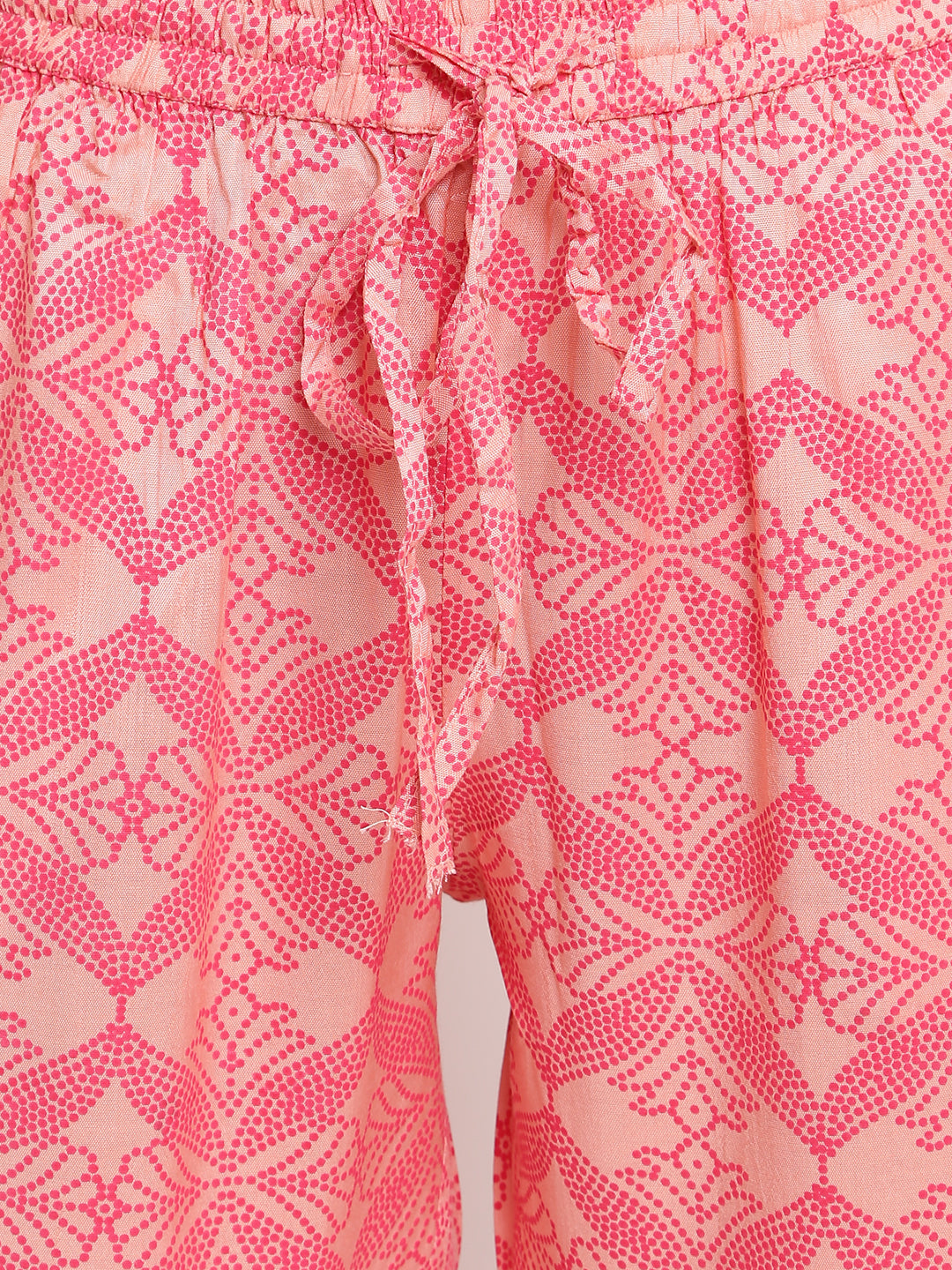 Pink A-line  Mandarin Kurta set