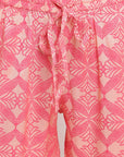 Pink A-line  Mandarin Kurta set