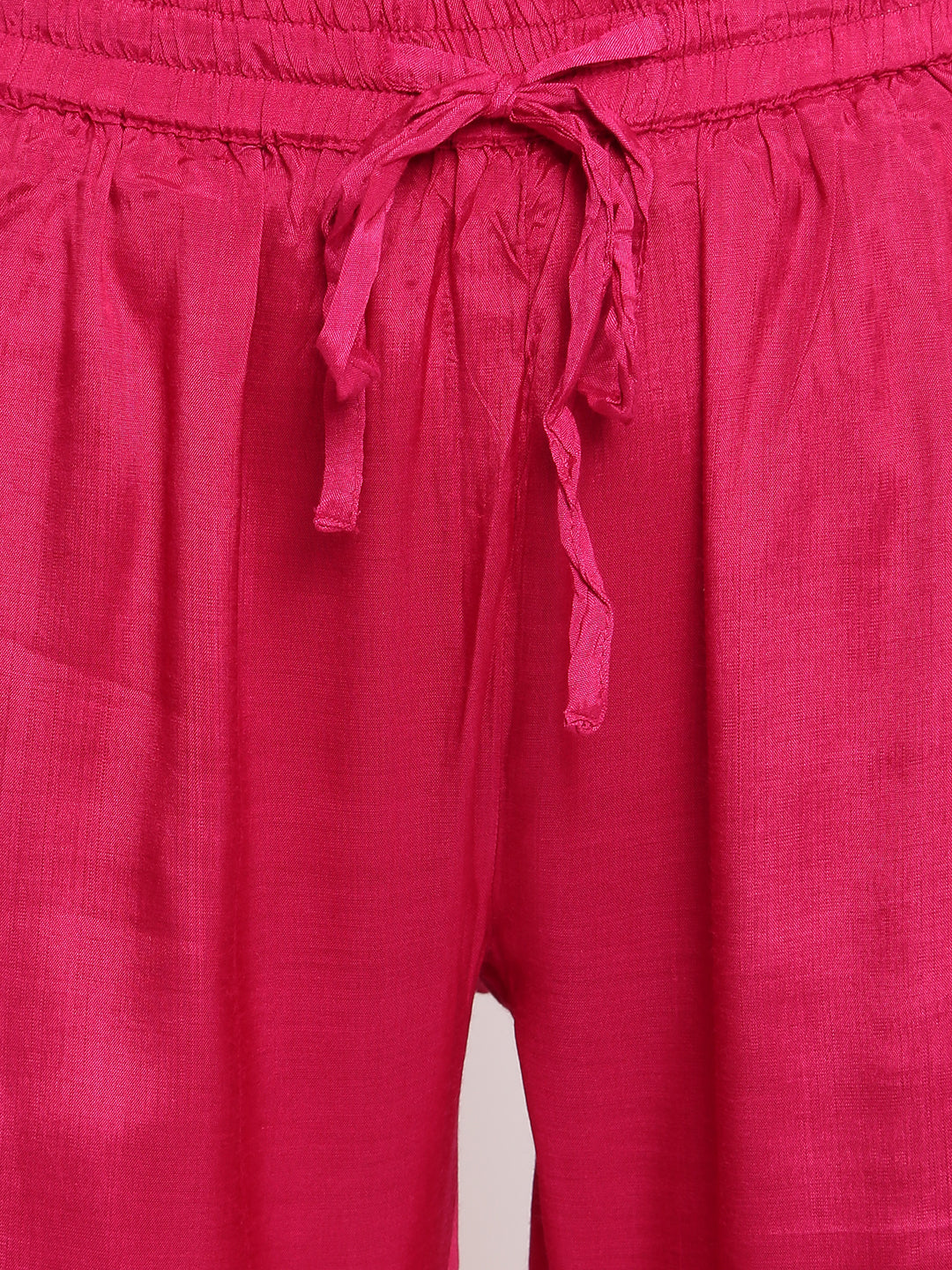 Pink floral A-line kurta set