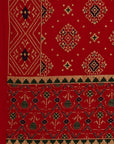 Red Kalidar  Printed Lehenga Set